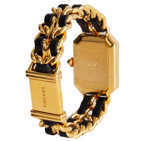 chanel gold chain watch